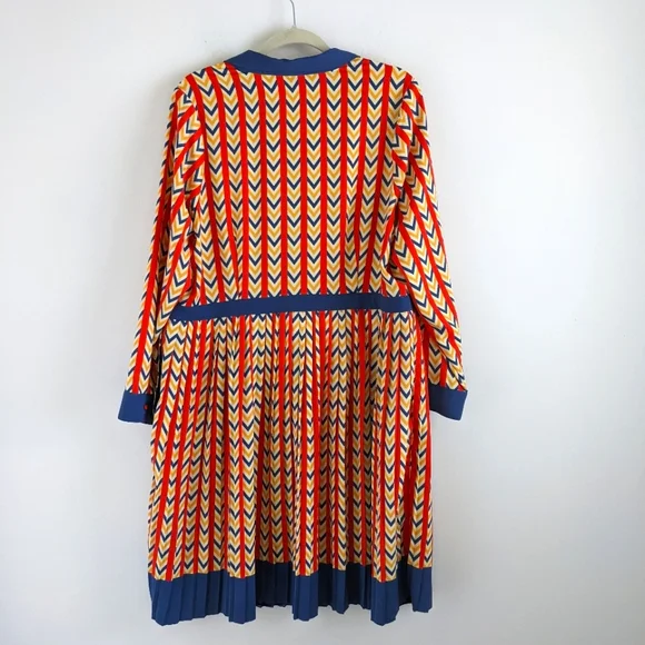 Modcloth Multicolor Chevron Midi Dress - Picture 5 of 12